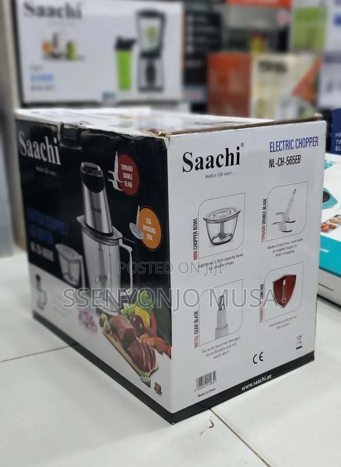 Saachi Double Blade Electric Chopper/Egg Nl-Ch-565eb