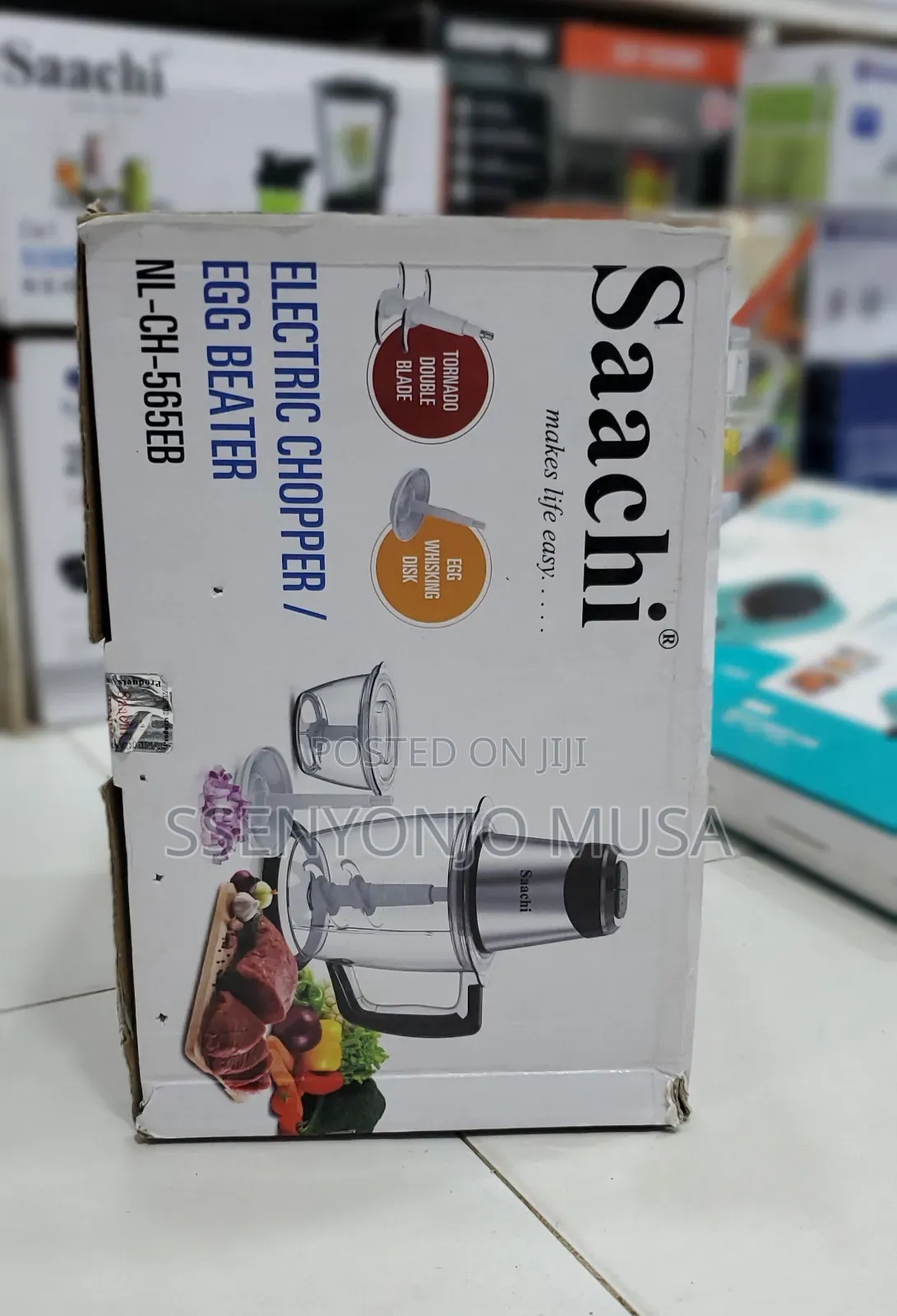 Saachi Double Blade Electric Chopper/Egg Nl-Ch-565eb