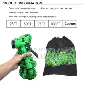 15m/50ft Expanding Watering Hose Pipe WTH Nozzle Spray Gun