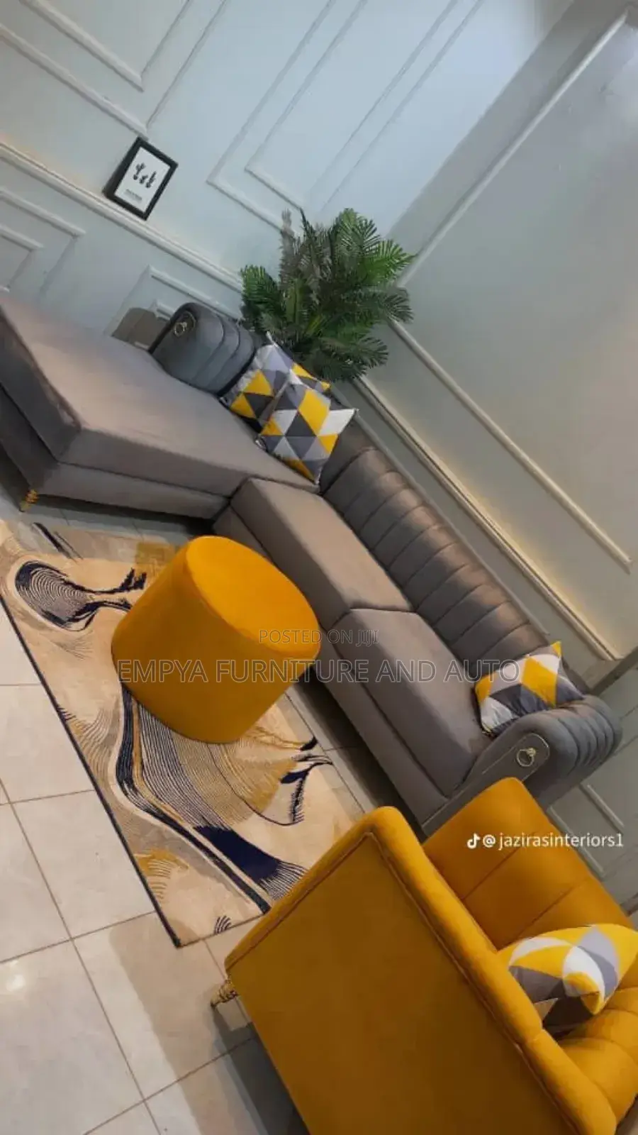 Sofa Set Gray and Single