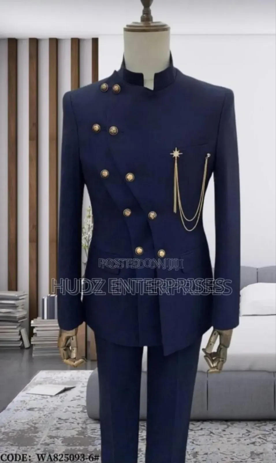 Stylish Collarless Turkish Suit