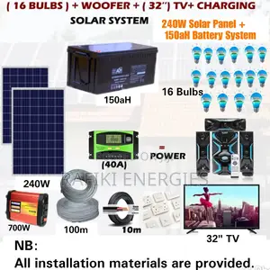 240W Full Solar System (240W Panel + 150ah Battery)
