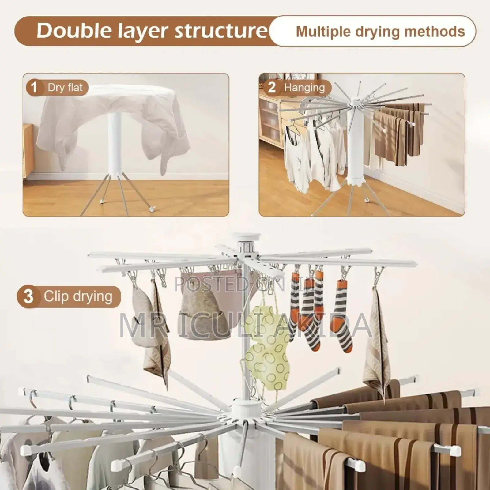 Collapsible Foldable Octopus Design Cloth Drying Rack