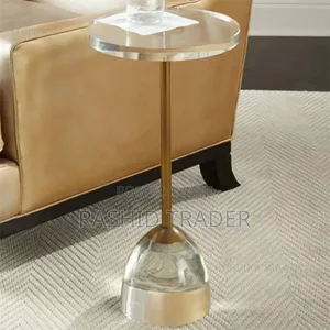 22.4 Inch Acrylic Gold Side Table
