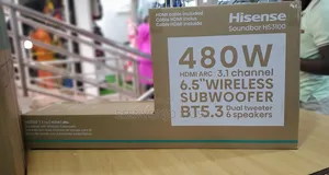 Hisense Soundbar HS3100 -480w, 3.1 Channel-Hdmi Arc-Wireless