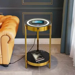 Led Bad Side Table With Wireless Charging