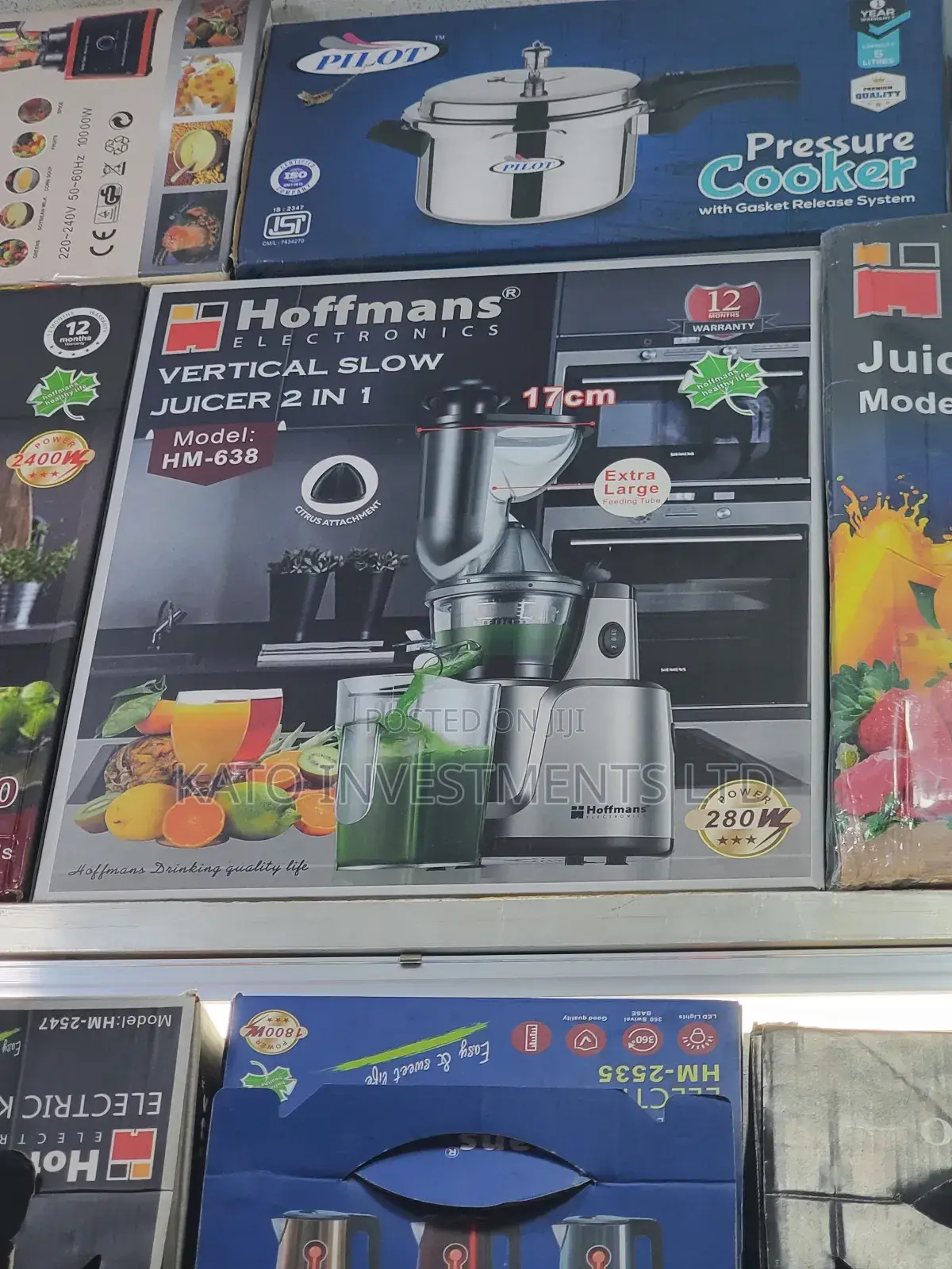 Hoffmans Hm-638 2in 1 Vertical Slow Juicer