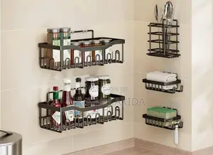5pack Self Adhesive Bathroom Corner Shower Caddy Organiser