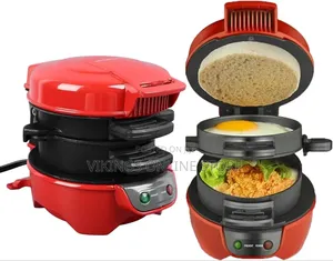 600W Breakfast Sandwich Maker With Egg Cooker Ring
