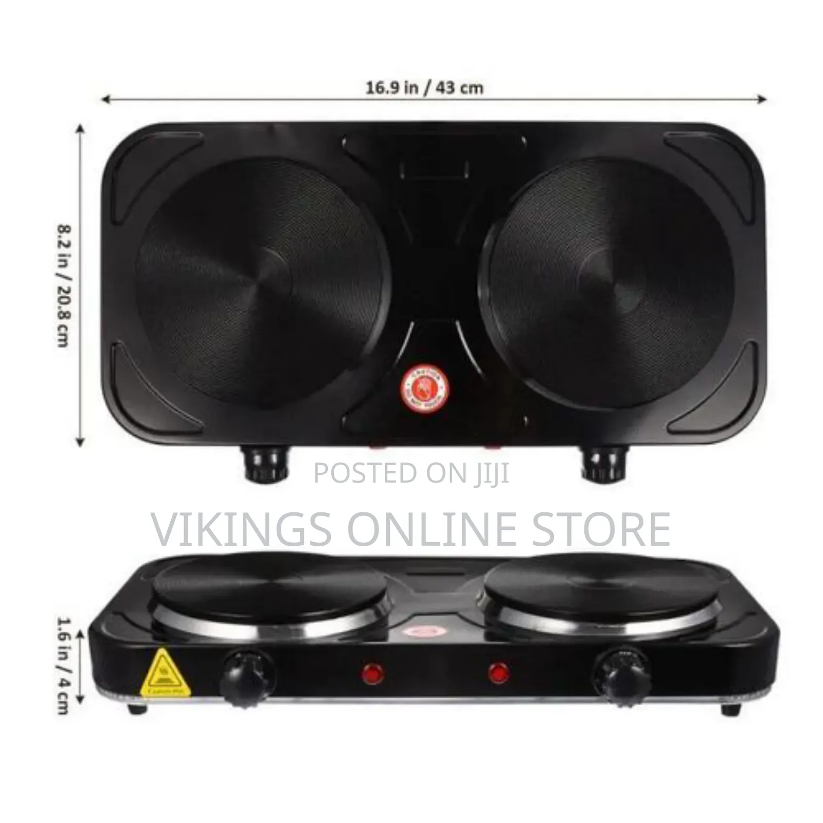 Raf Electric Stove 2 Hotplates (Black)