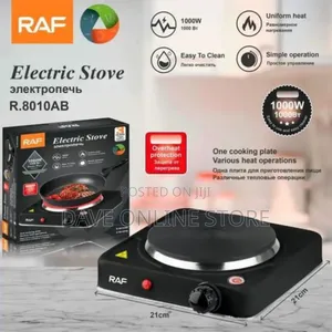 RAF Electric Ceramic Stove 1000 W Cooking Hot Plate. Black