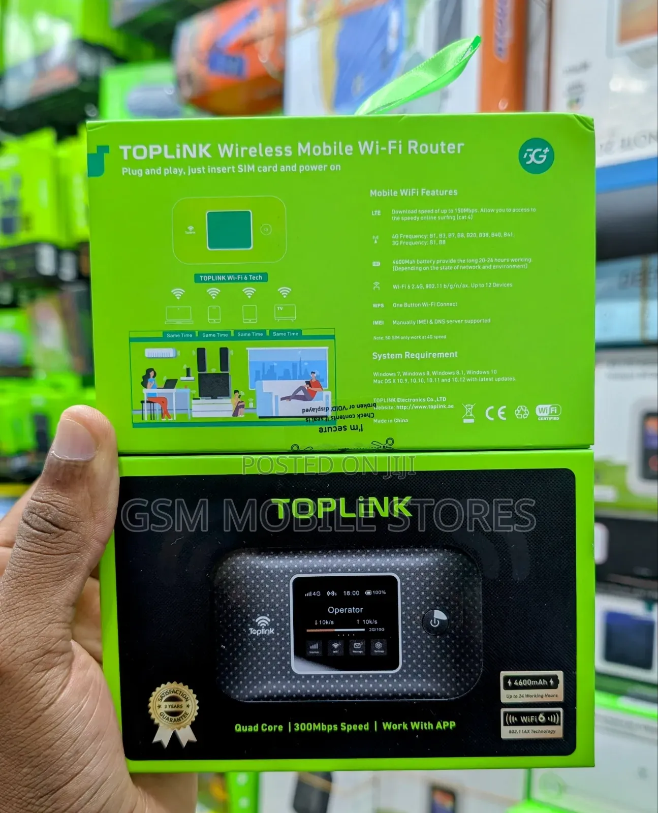 New Toplink Mr57 Ultra Fast Mobile Wifi 6 4600mah Battery