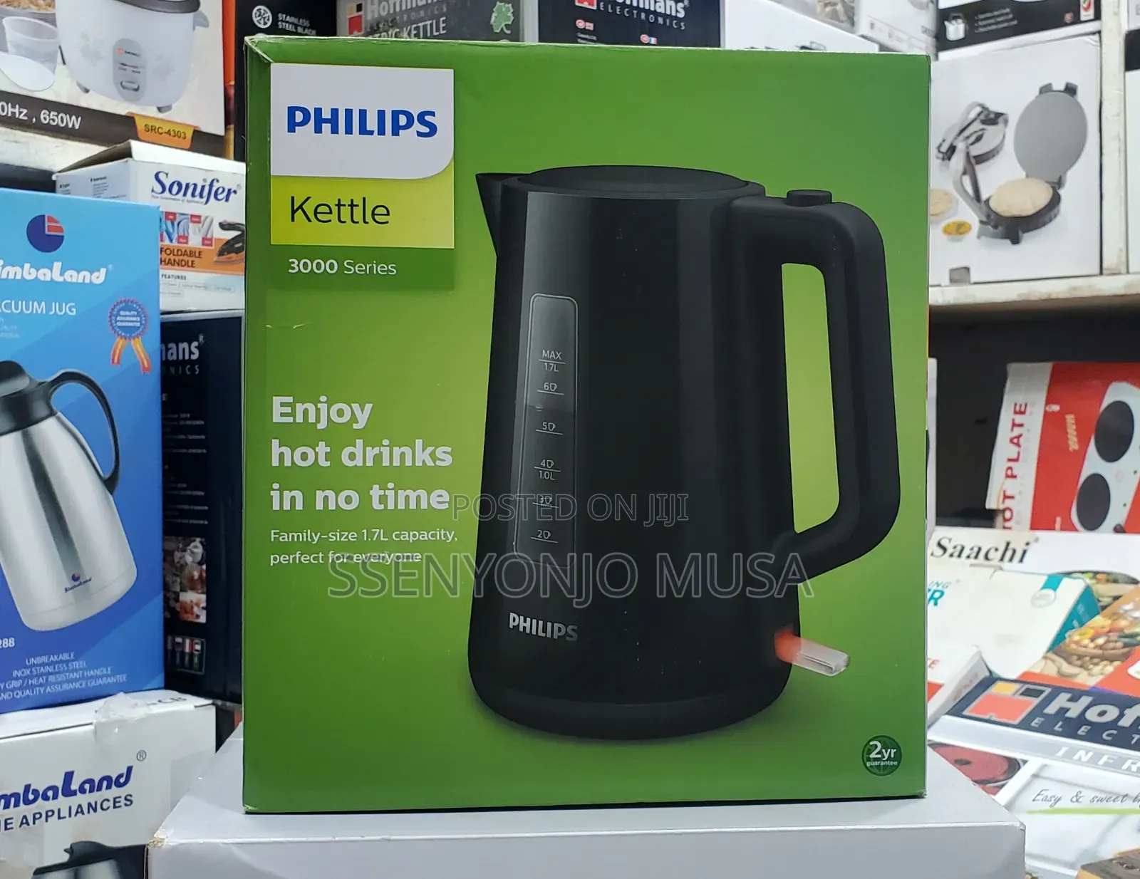 Philips Kettle 3000 Series Max-1.7l,Family-Size-Fast Boiling