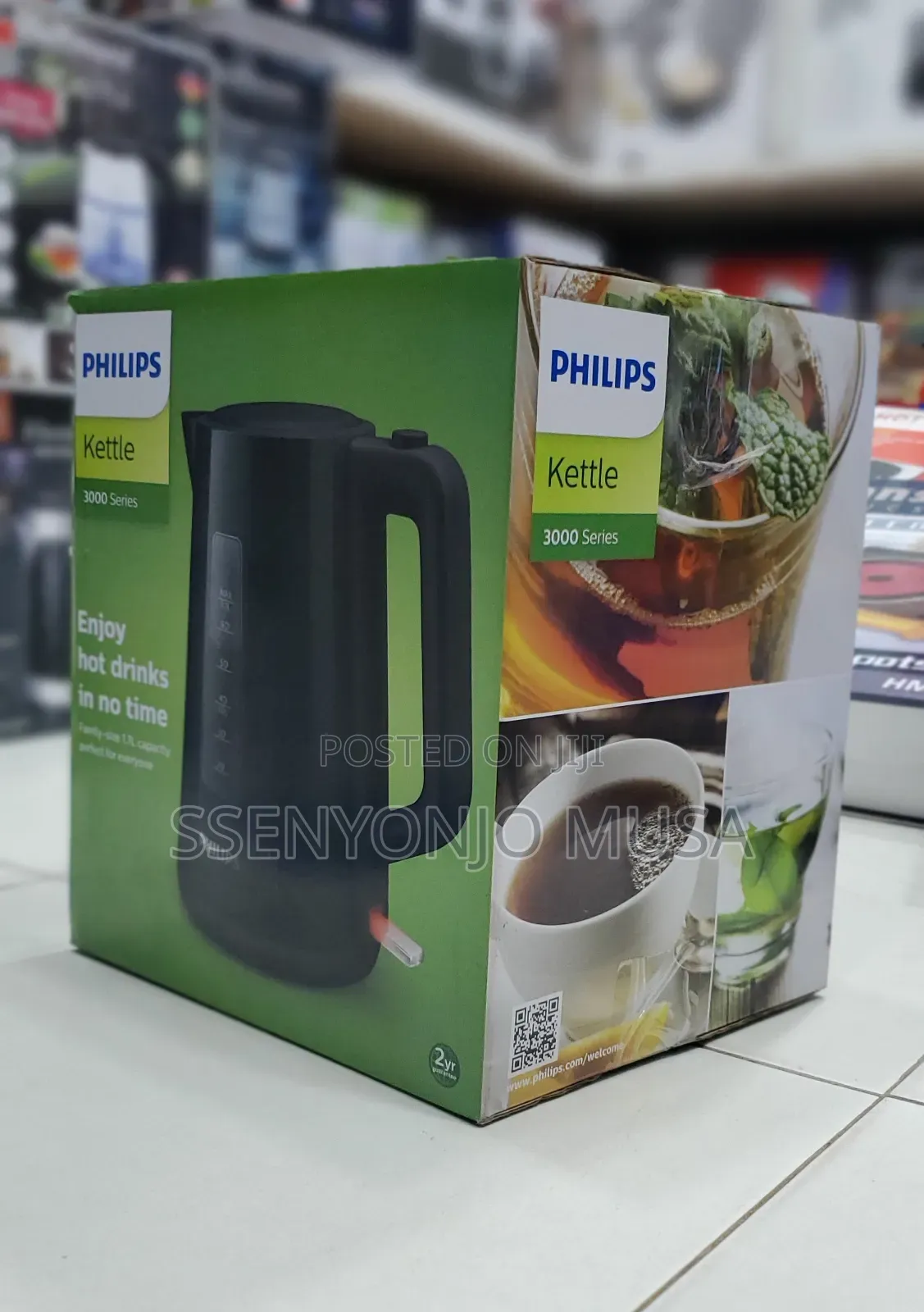 Philips Kettle 3000 Series Max-1.7l,Family-Size-Fast Boiling