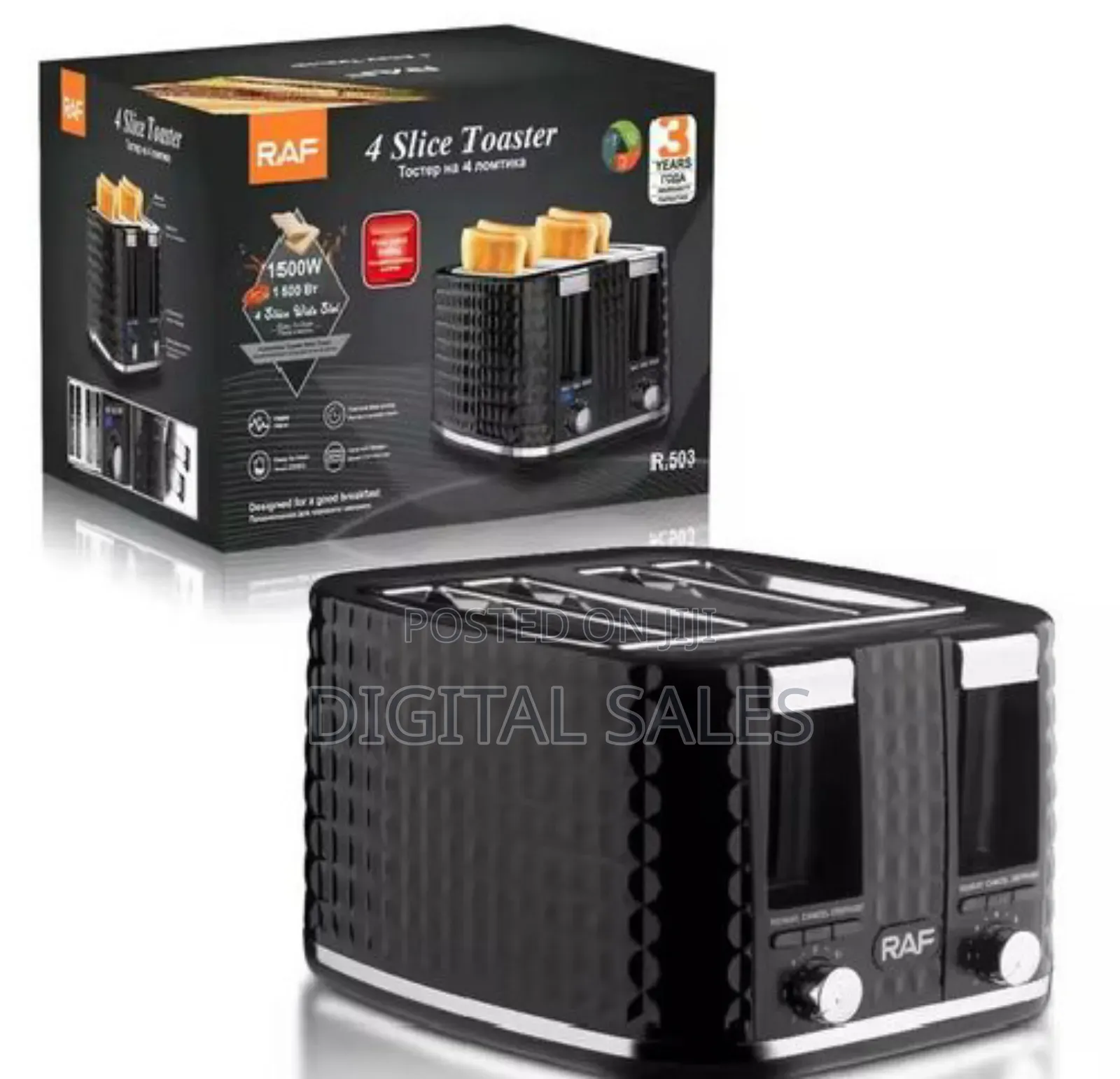 RAF Household 4 Slice Bread Toaster