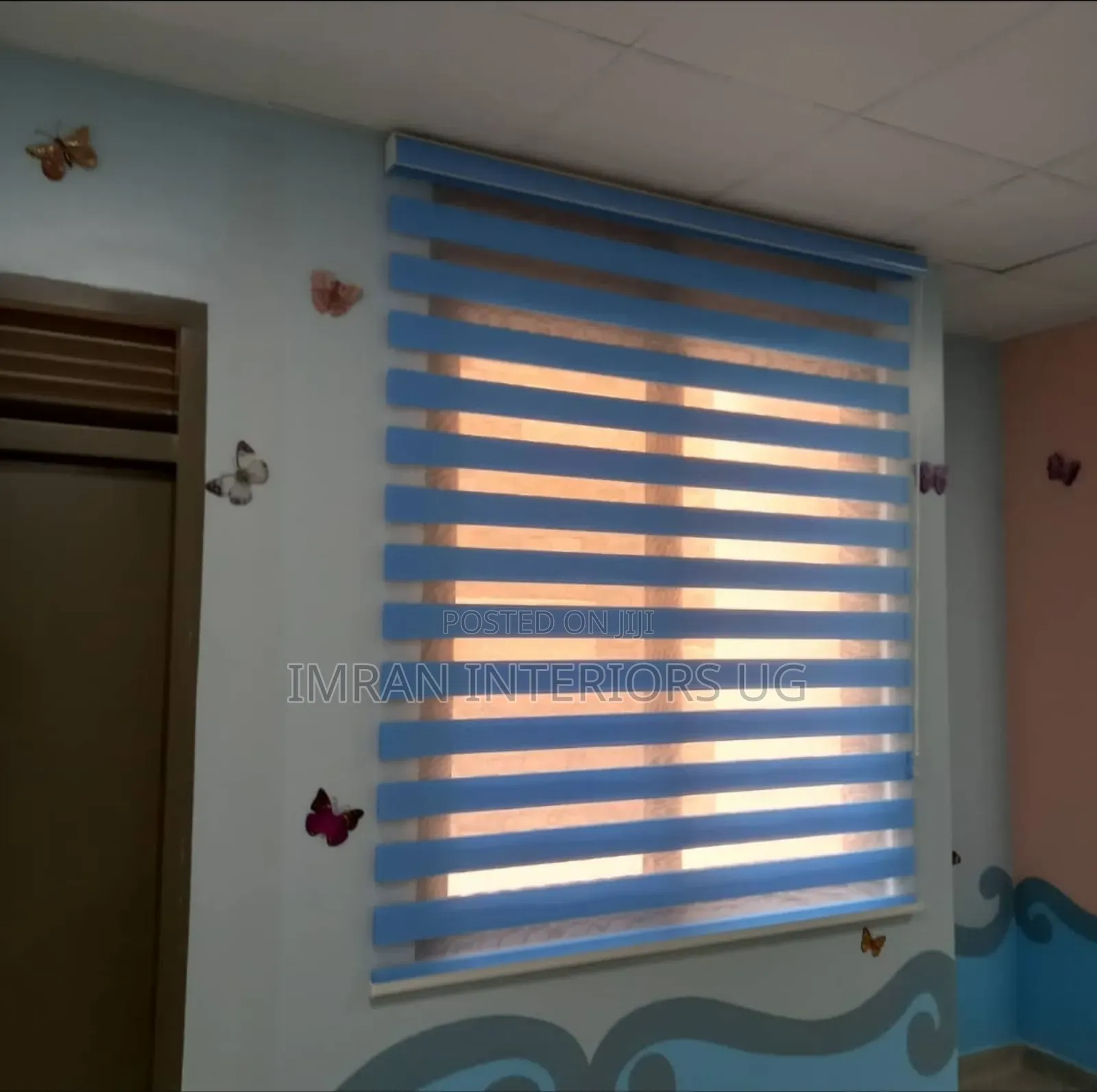 Sky Blue Cheap Price and Legit Office Blinds Per Meter.