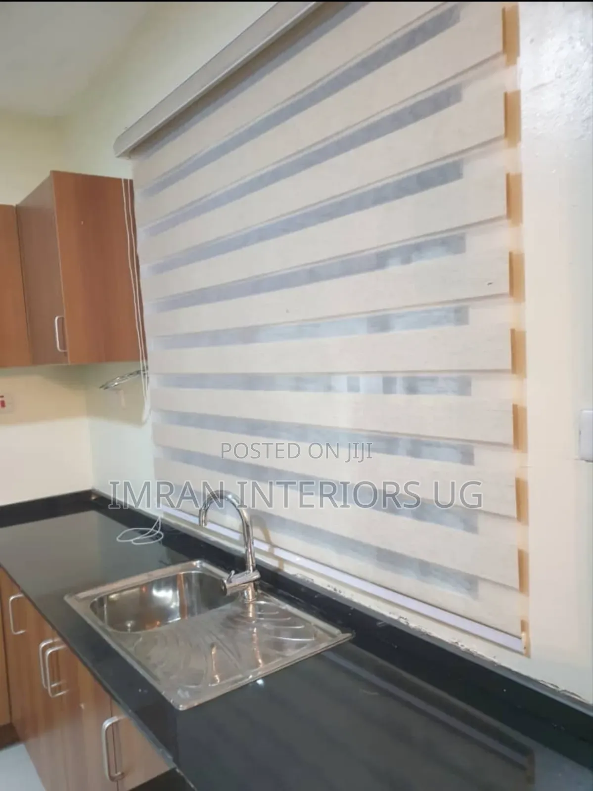 Corporate Kitchen Window Blinds in Cream Per Square Meter.