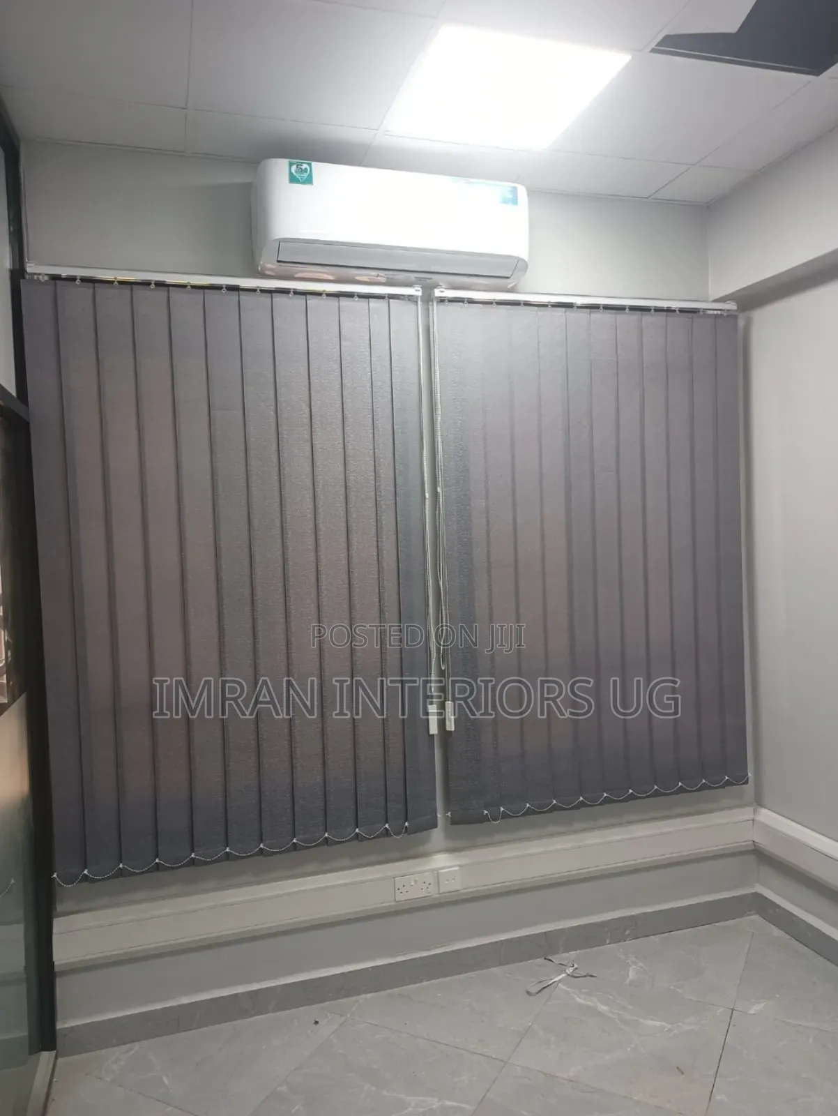 Corporate and First Class Office Blinds Available in Grey.