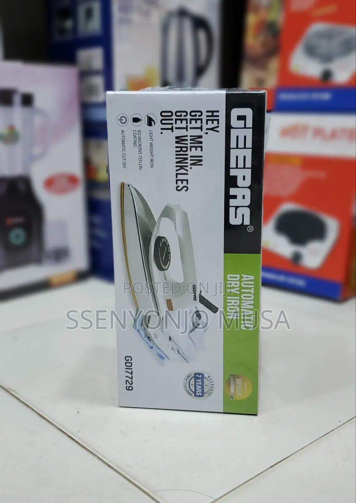 Geepas Automatic Dry Iron Gd17729 - 1000-1200w, 60 Microns -