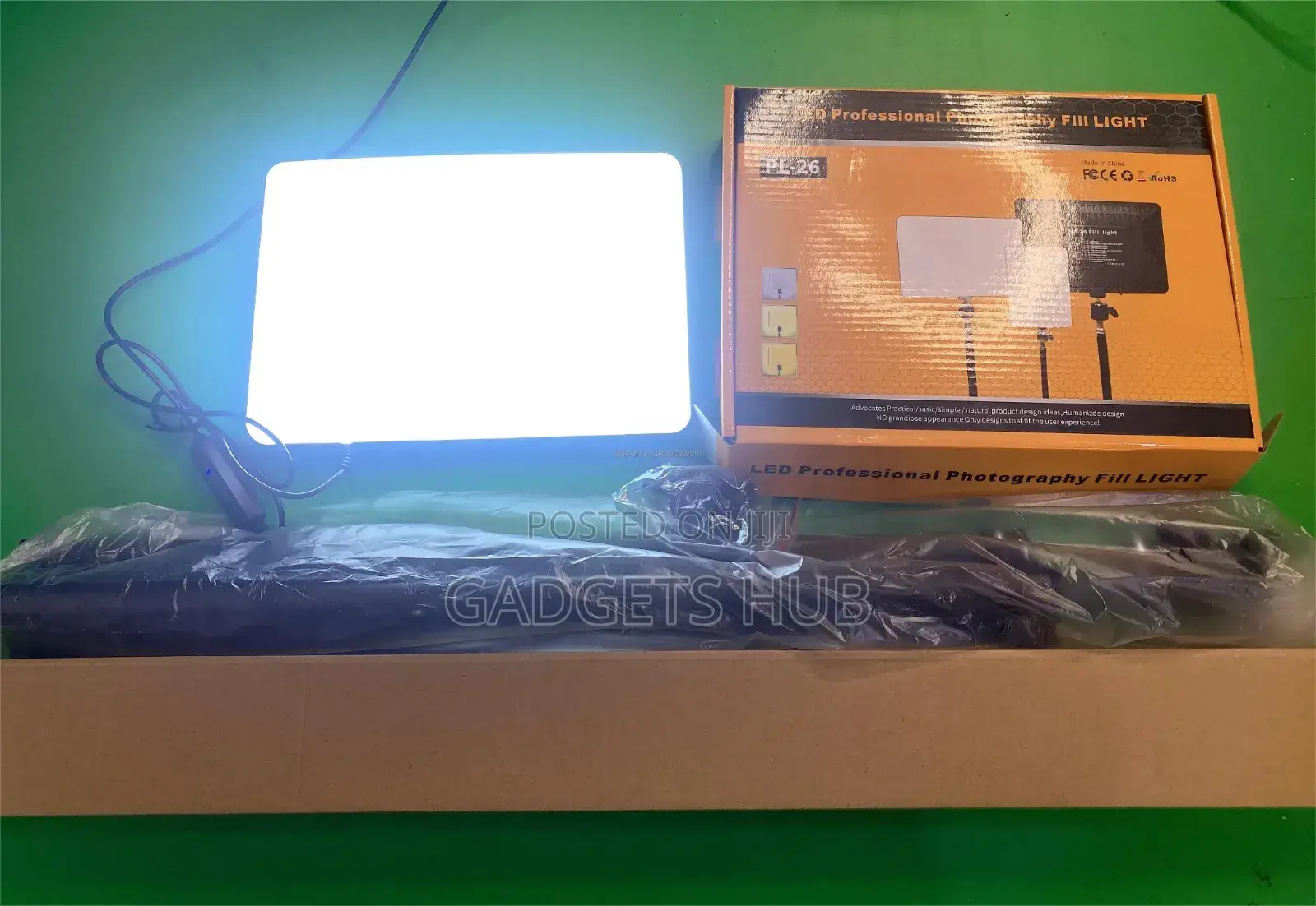 2 Led Video Light Dimmable Panel Studio Light
