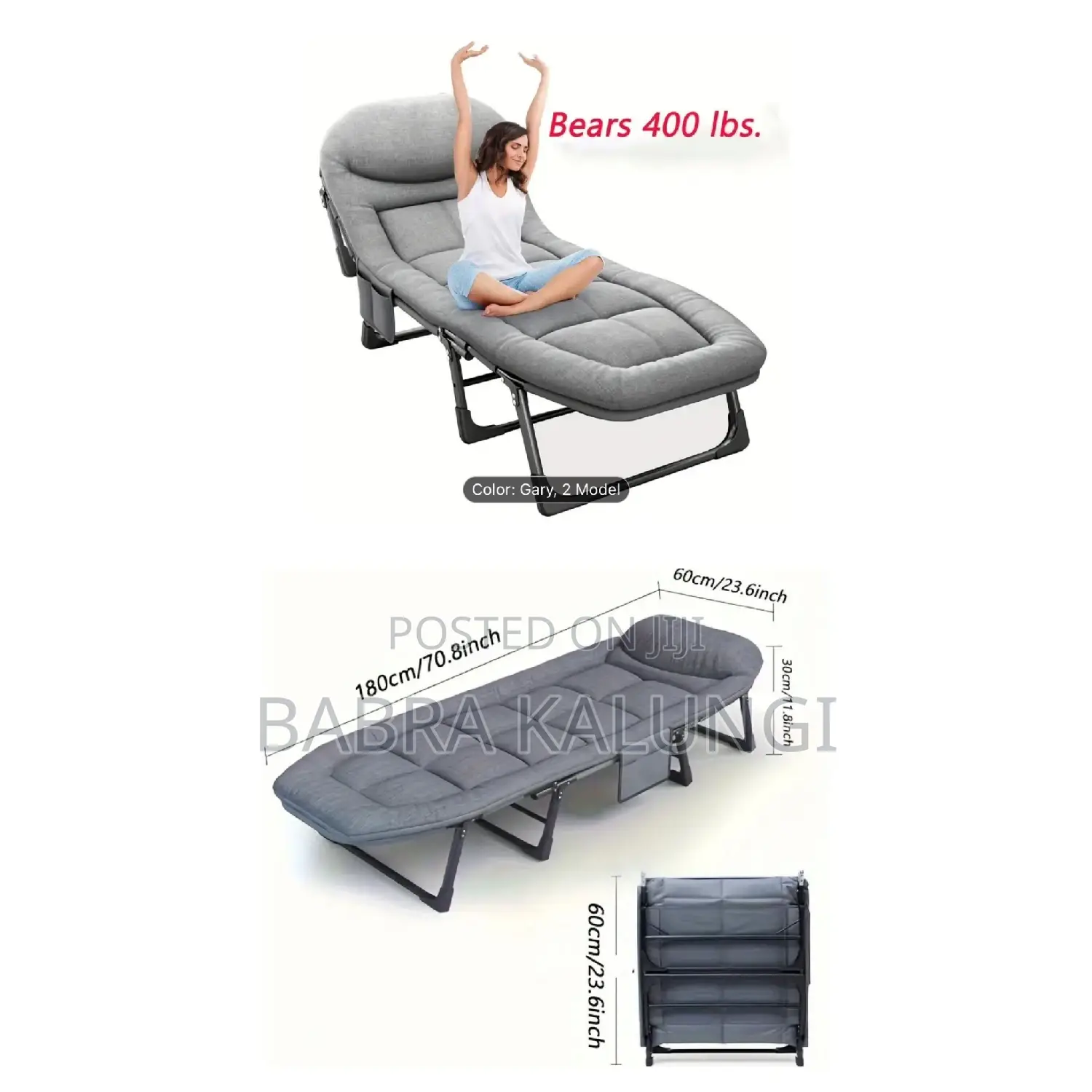Adults Folding Sleeping Guest Bed 6- Camping