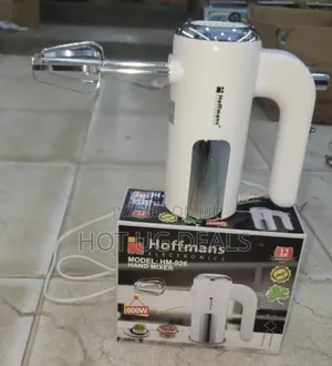 Hoffmans Hand Mixer Stainless Steel With Beaters Hooks