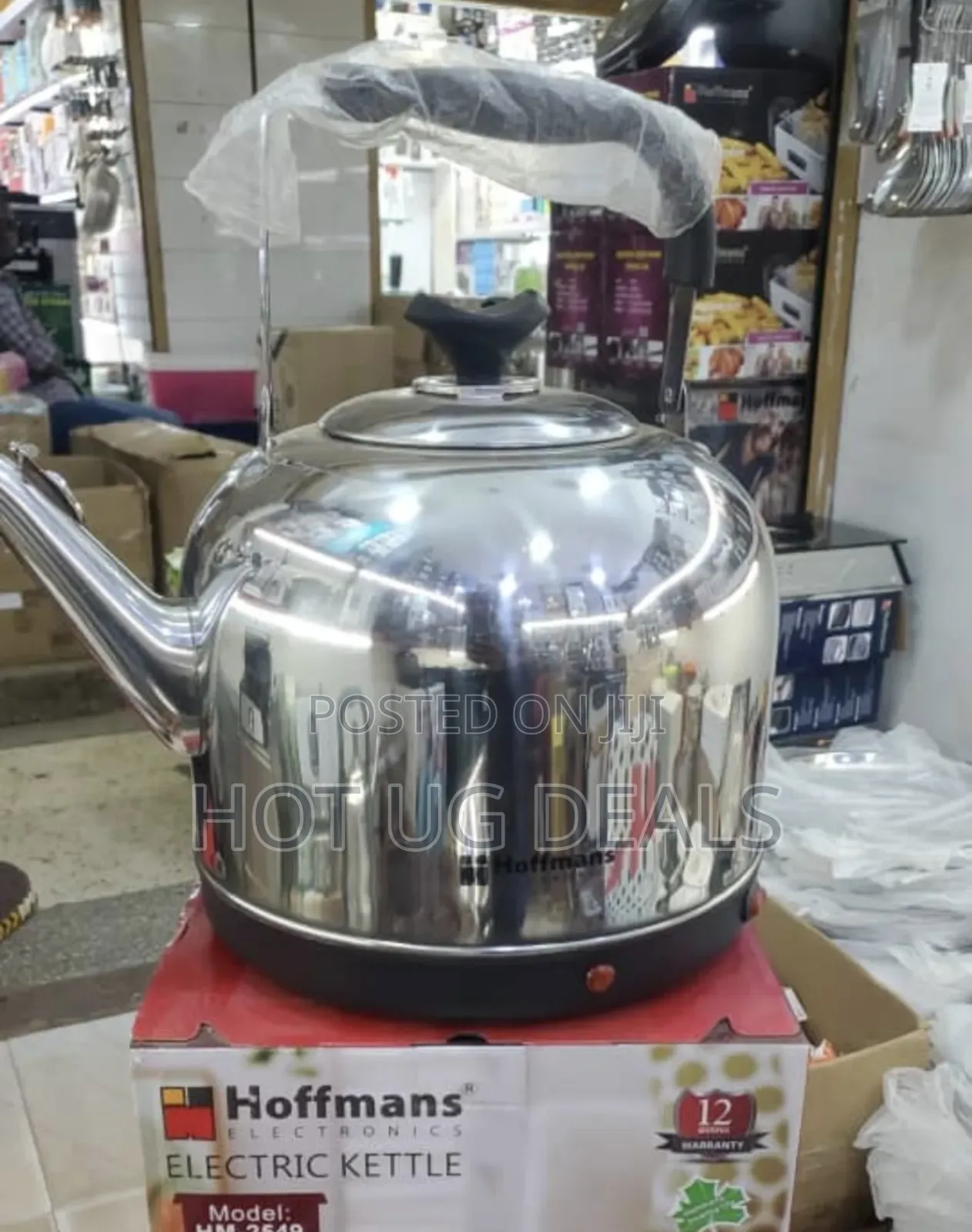 Hoffmans 8l Electric Kettle-Black, Silver