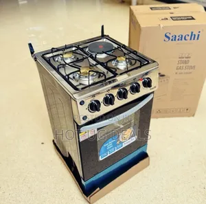 Saachi 3 Gas + 1 Electric Stove/Cooker With Gas Oven 50x50cm