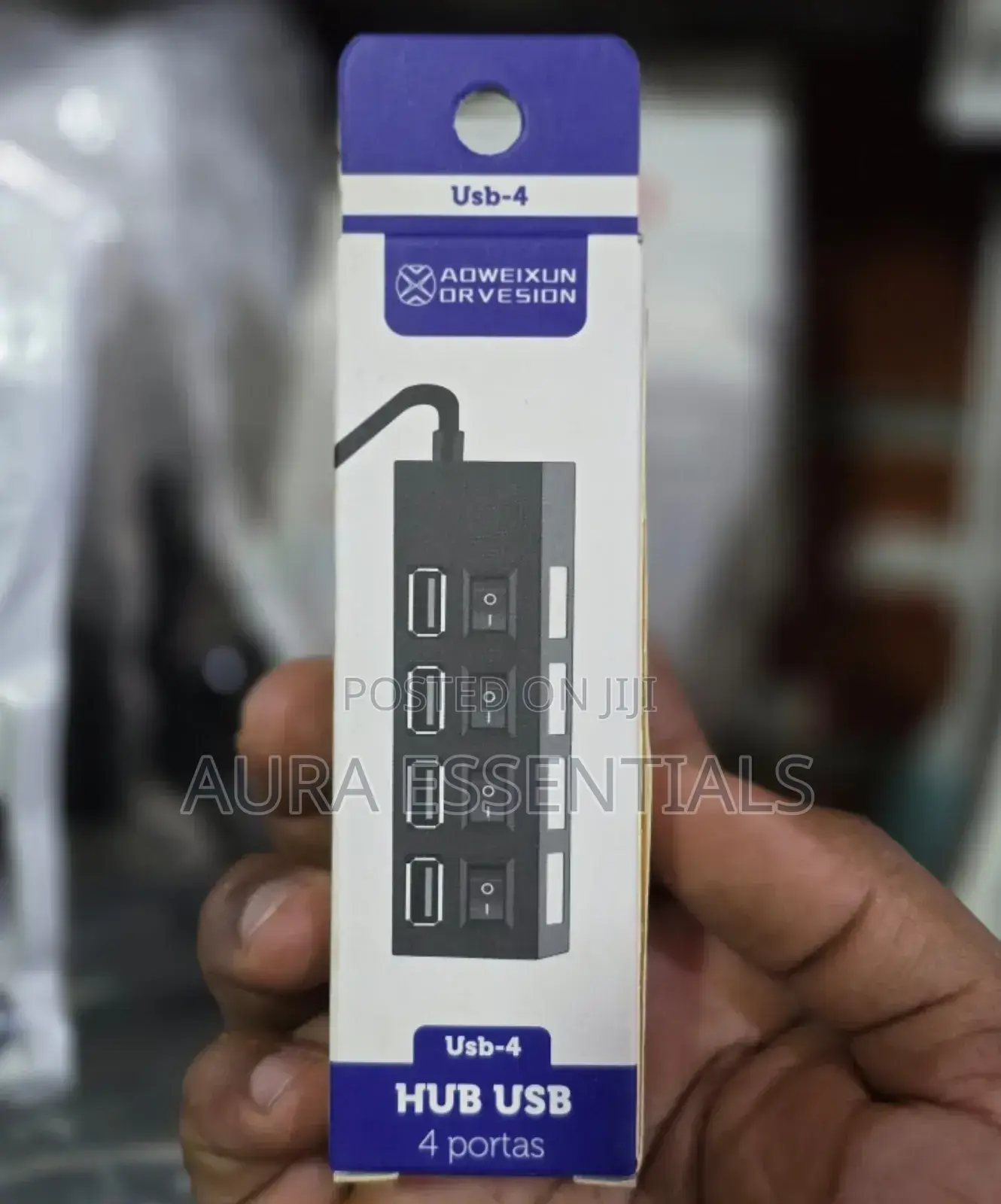Portable 4 Ports USB Hub 2.0 USB Splitter