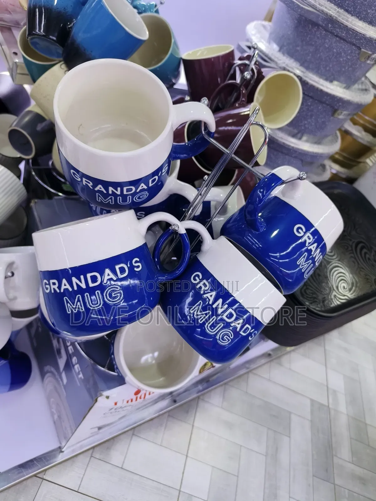 Grand Dad's Mug Blue White