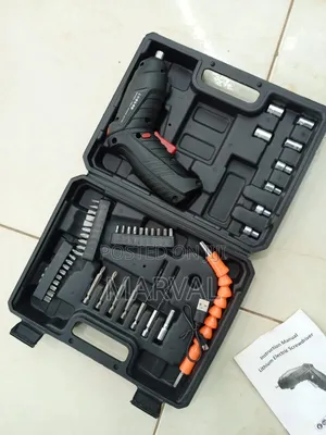 Cordless Electric Screwdriver Folding Drill Kit Set of 47pcs