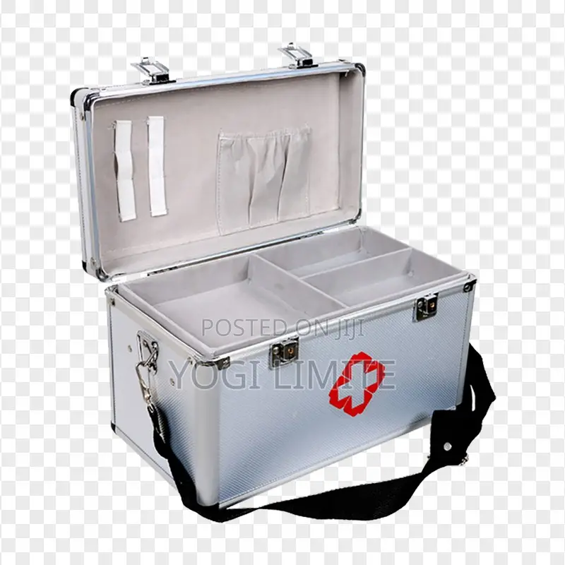 Frist Aid Kit Metalic Empty