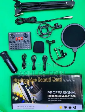 Singing Live Sound Card Professional Condenser Microphone