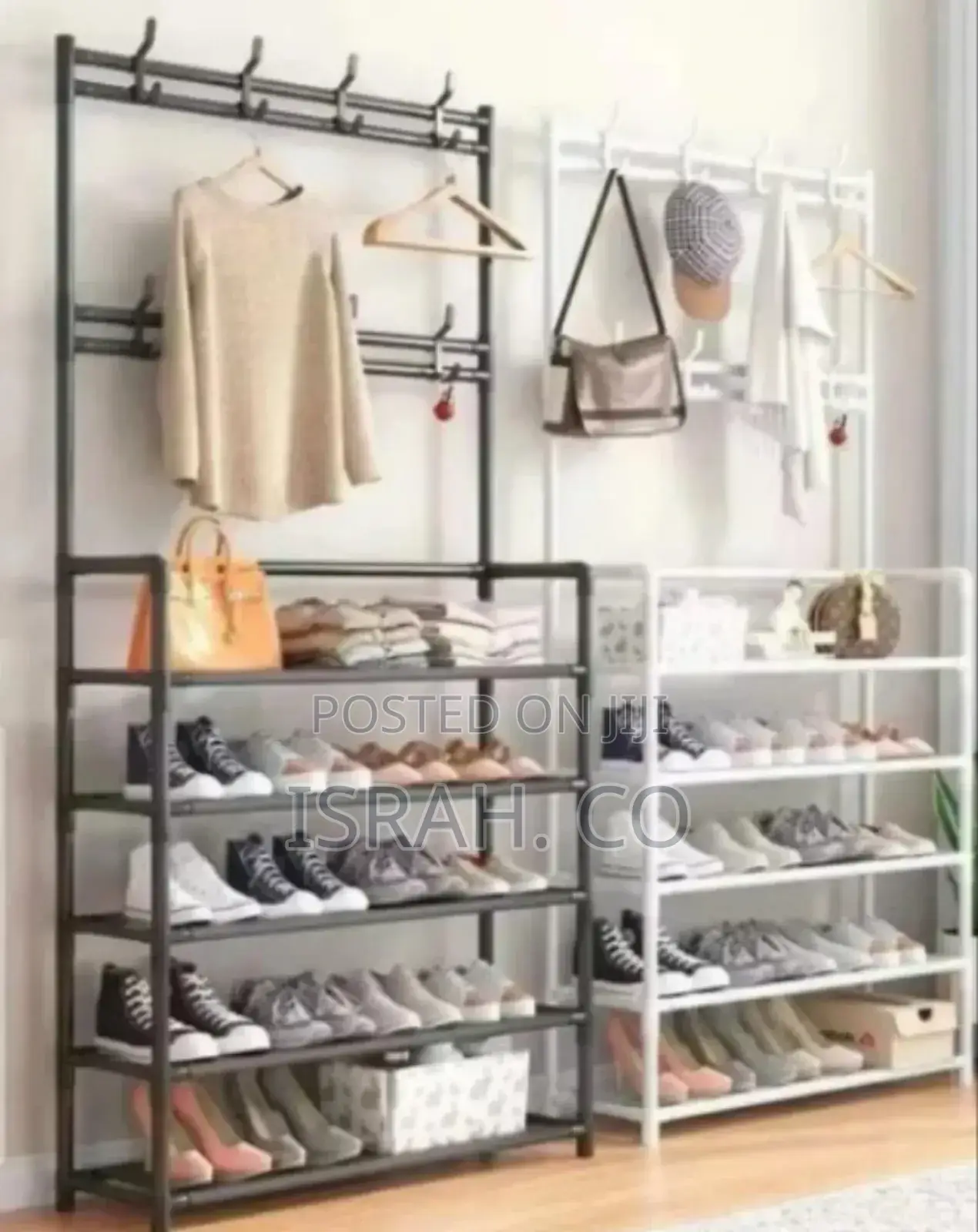 Metallic Hat and Shoe Rack