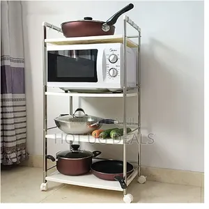 4 Tier Kitchen Storage Rack Organizer Stainless Steel Rack
