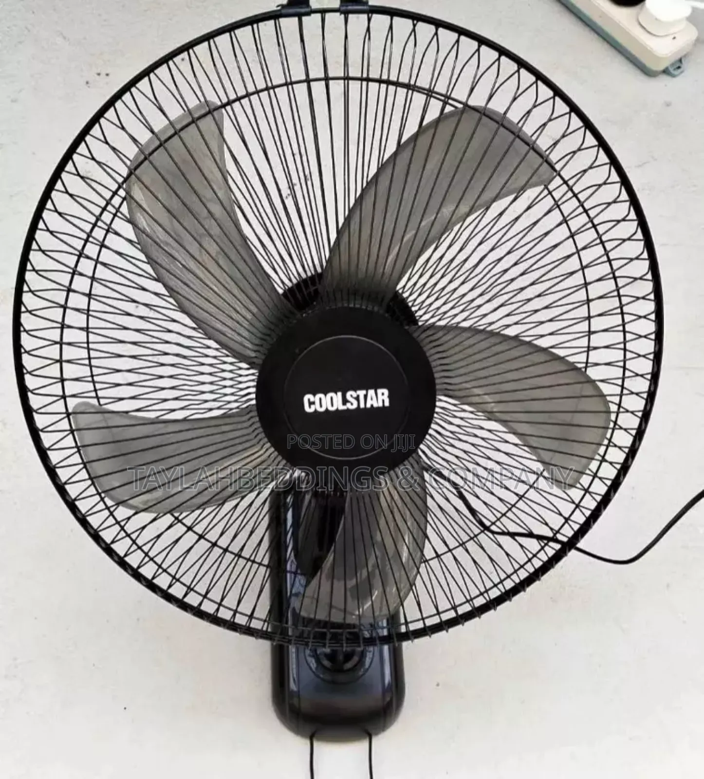 Coolstar Wall Mount Fan, 16inches – Black