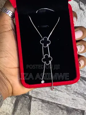 Double Vancleef Silver Necklace