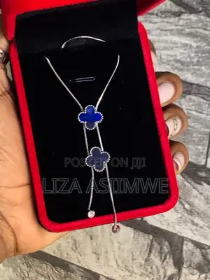 Double Vancleef Silver Necklace