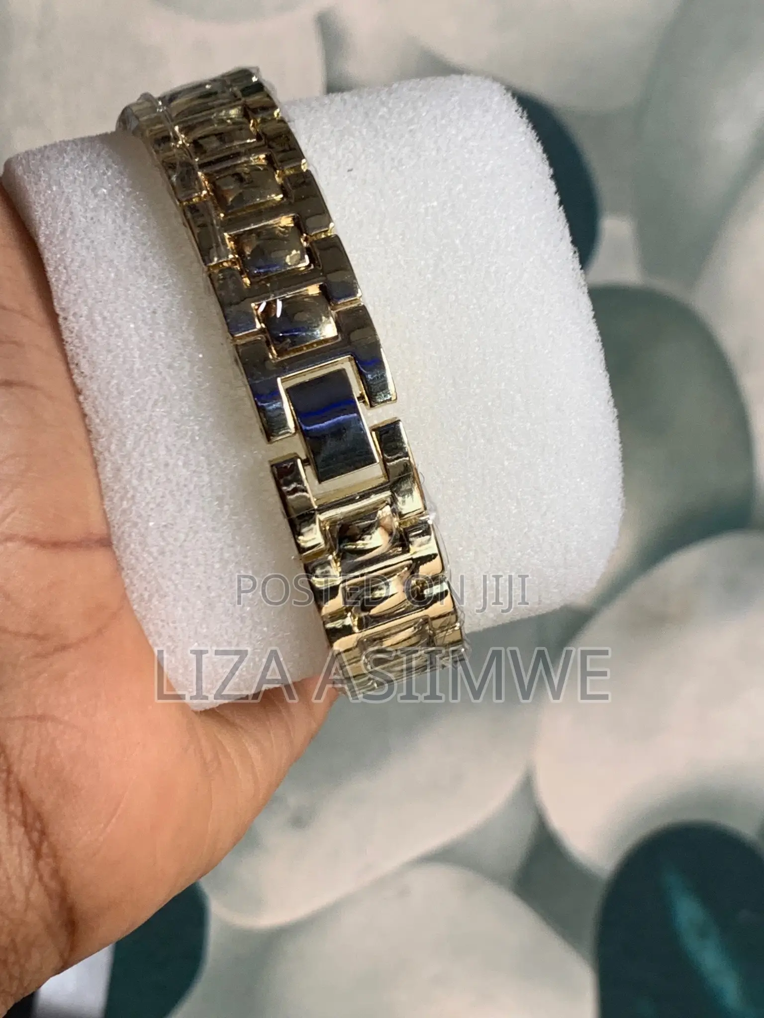 Stone Cornered Ladies Watch