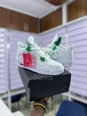Jordan 4 Metallic Green Sneakers