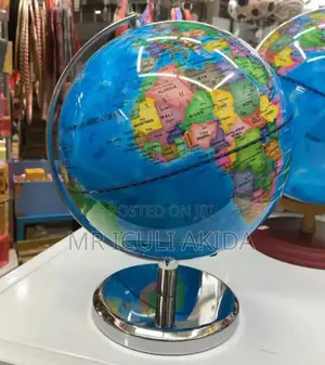Augmented Reality 3D Interactive Luminous Silver Base Globe