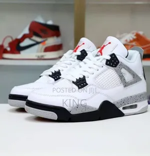 White Cement Jordan 4 Original Sneakers