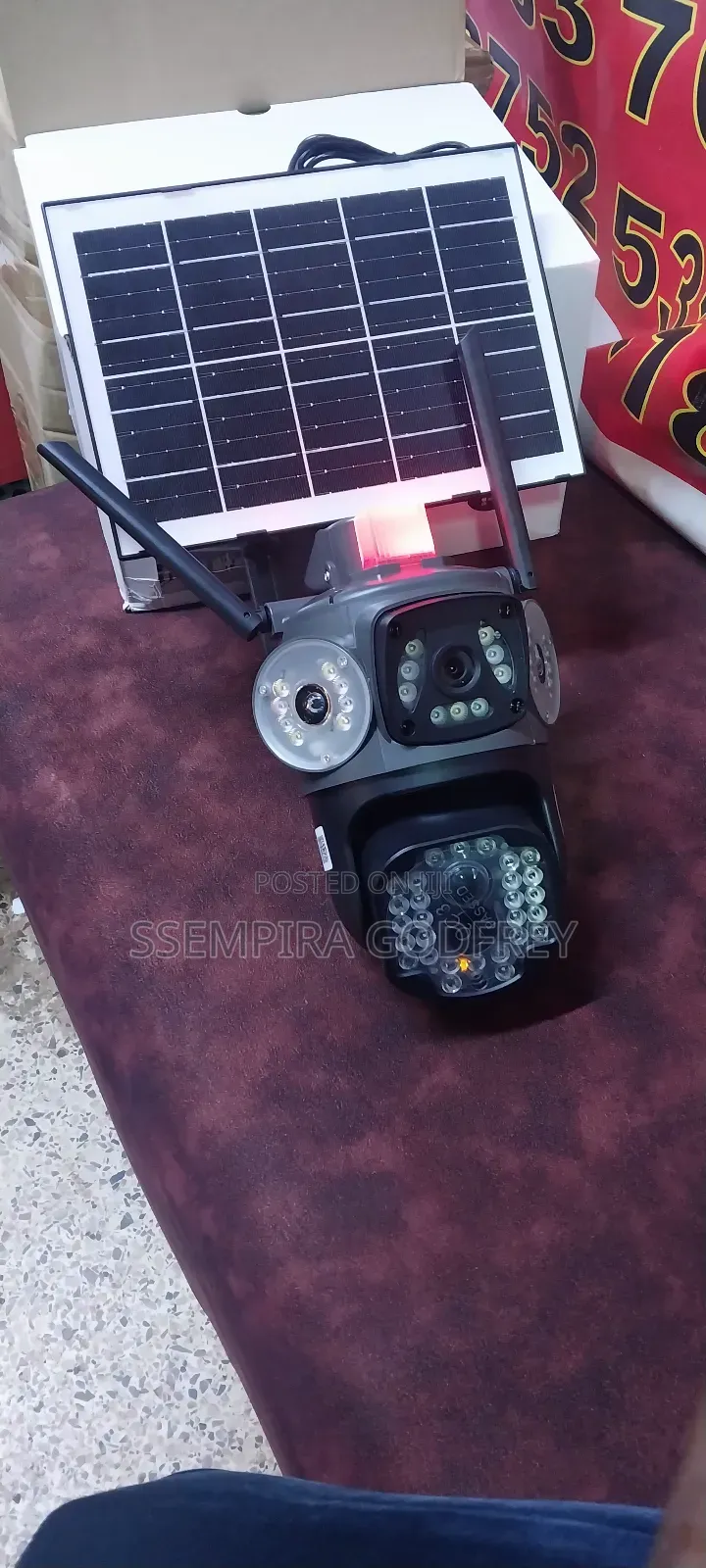 Solar Camera With Siren 4g Sim Card,V380pro
