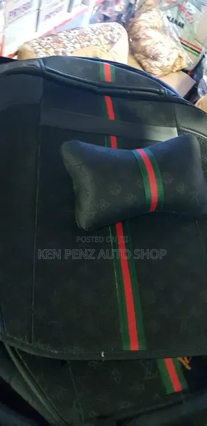 Black Louis Vuitton Car Seat Covers for All Cars