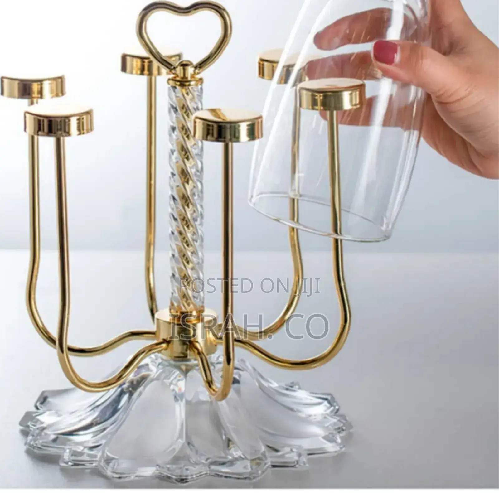 Portable Gold Glass Holder
