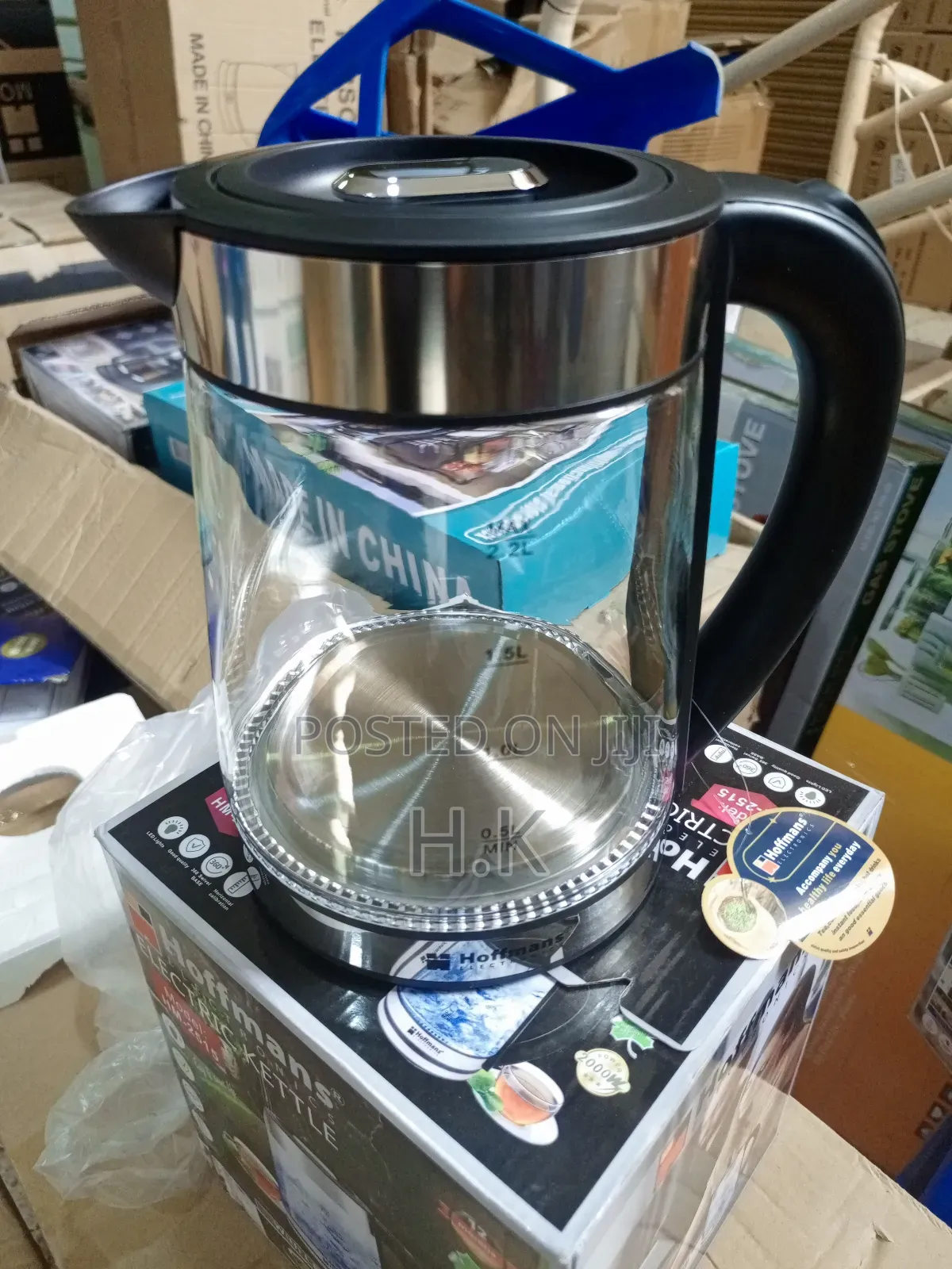 Hoffmans 2.2L Glass Electric Kettle