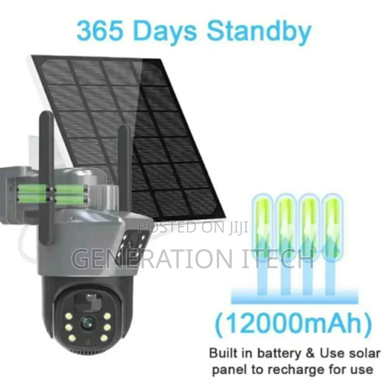 4g Dual Lens Solar Ip Camera- 8mp- PTZ Lens- With Motion