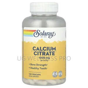 Solaray, Calcium Citrate, 1,000 Mg, 120 Vegcaps (250 Mg Per