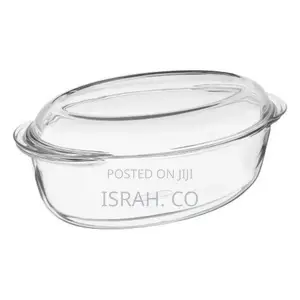 Pyrex Glass Oval Casserole Oven Dish With Lid,4L,Colourless