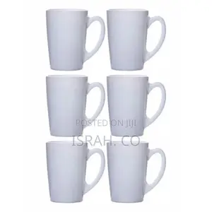 Luminarc 6 Pieces of Luminarc Plain Tea Coffee Mug Cups-Whit